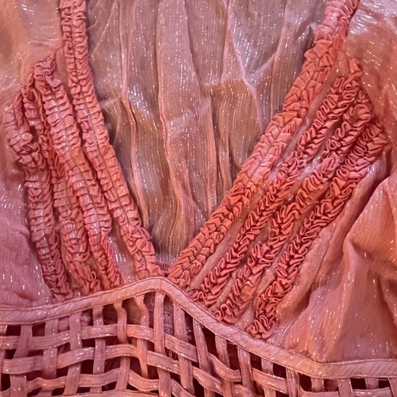 NWT Goddess/Romantic/Boho Free People Maxi Evening Dress - L - Viscose/Metallic - Picture 3 of 7